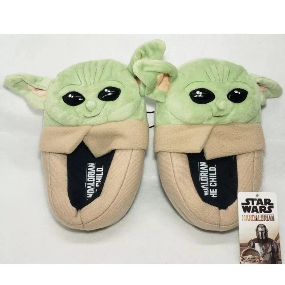 Disney Star Wars The Mandalorian Baby Yoda Slippers Toddler Kids' Size 5/6-New